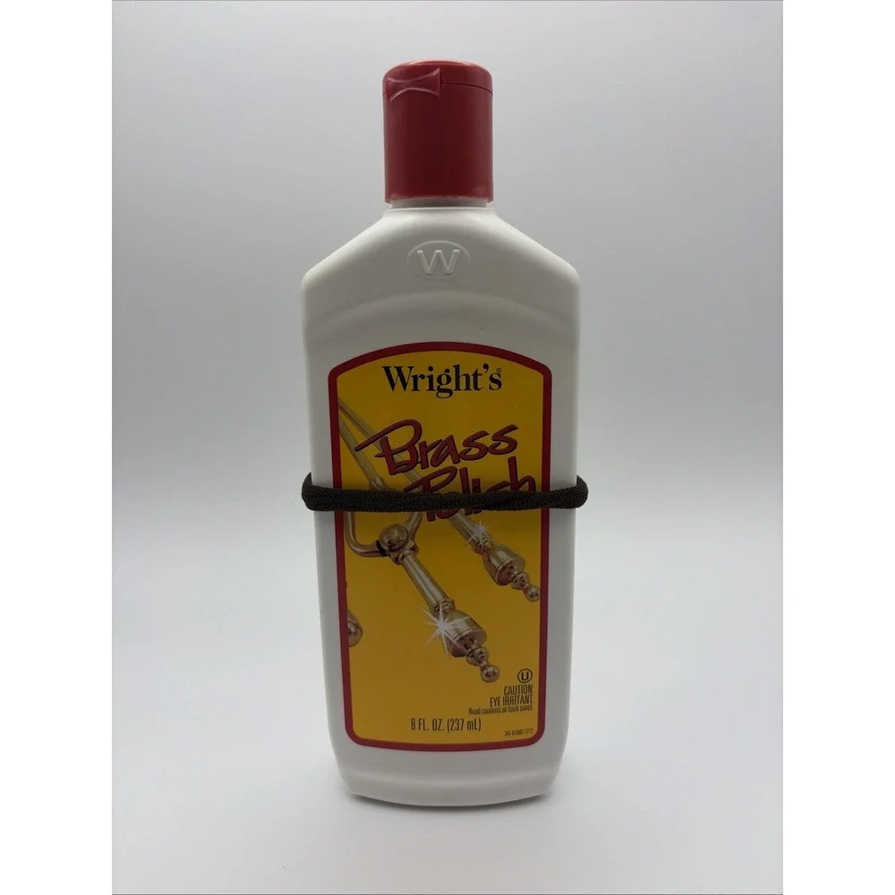 Wright's Brass Polish‎ 8oz Copper Chrome Bronze Pewter  Cleaner 50% Full USA